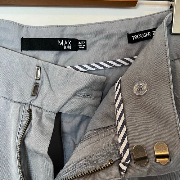 Max Jeans, Cropped Trouser Pant, Gray, US 4/27 - Picture 3 of 4